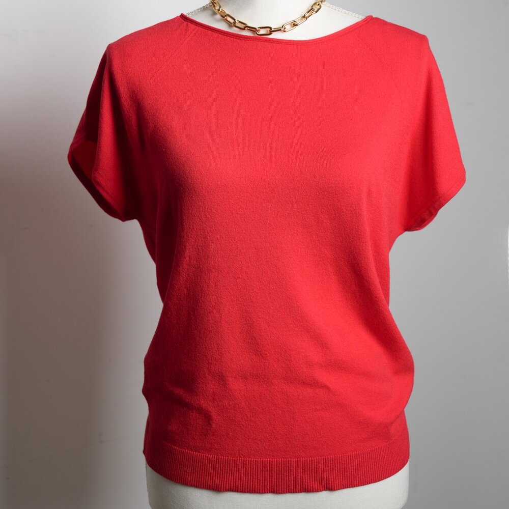 Loft red short sleeve sweater top. Size XS.